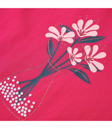 Kids' T-shirt with Long Sleeves Bright Pink 92