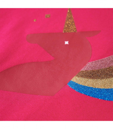 Kids' T-shirt with Long Sleeves Bright Pink 92