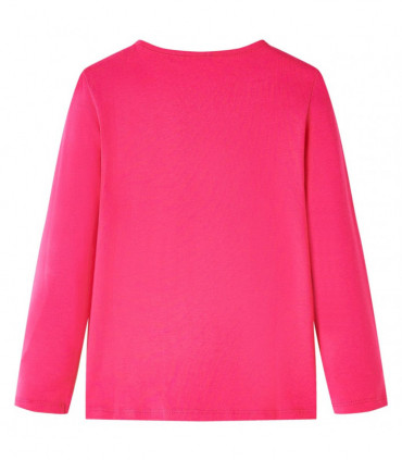 Kids' T-shirt with Long Sleeves Bright Pink 92