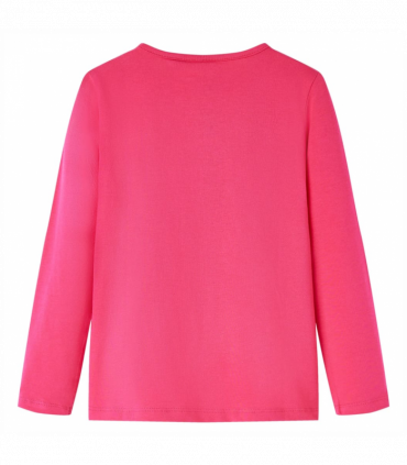 Kids' T-shirt with Long Sleeves Bright Pink 92