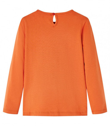 Kids' T-shirt with Long Sleeves Burnt Orange 104