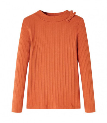 Kids' T-shirt with Long Sleeves Burnt Orange 104
