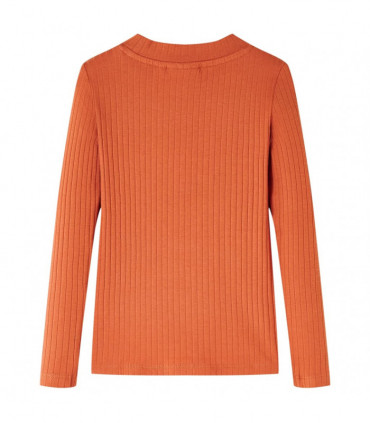 Kids' T-shirt with Long Sleeves Burnt Orange 104