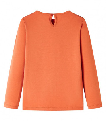 Kids' T-shirt with Long Sleeves Burnt Orange 104