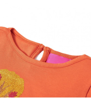 Kids' T-shirt with Long Sleeves Burnt Orange 104