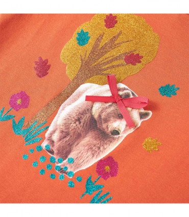 Kids' T-shirt with Long Sleeves Burnt Orange 104