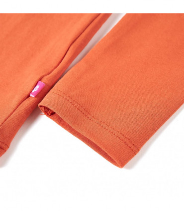 Kids' T-shirt with Long Sleeves Burnt Orange 104