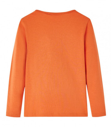Kids' T-shirt with Long Sleeves Burnt Orange 116