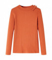 Kids' T-shirt with Long Sleeves Burnt Orange 116