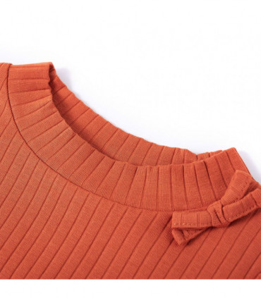 Kids' T-shirt with Long Sleeves Burnt Orange 116