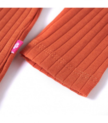 Kids' T-shirt with Long Sleeves Burnt Orange 116