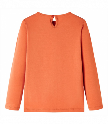 Kids' T-shirt with Long Sleeves Burnt Orange 116