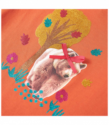Kids' T-shirt with Long Sleeves Burnt Orange 116