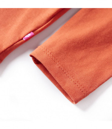 Kids' T-shirt with Long Sleeves Burnt Orange 128