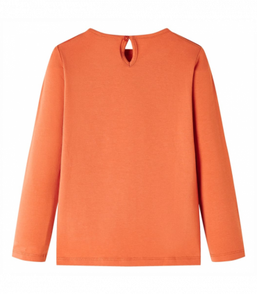 Kids' T-shirt with Long Sleeves Burnt Orange 128