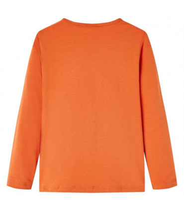 Kids' T-shirt with Long Sleeves Burnt Orange 140