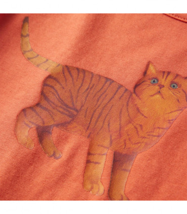 Kids' T-shirt with Long Sleeves Burnt Orange 140