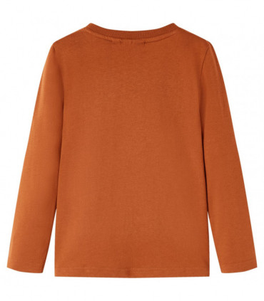 Kids' T-shirt with Long Sleeves Burnt Orange 140