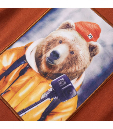 Kids' T-shirt with Long Sleeves Burnt Orange 140