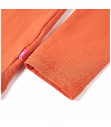 Kids' T-shirt with Long Sleeves Burnt Orange 140