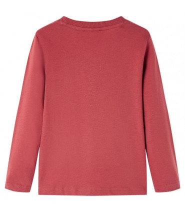 Kids' T-shirt with Long Sleeves Burnt Red 104