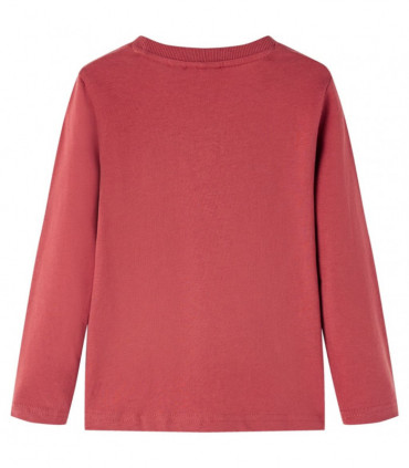 Kids' T-shirt with Long Sleeves Burnt Red 116
