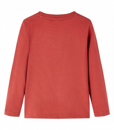 Kids' T-shirt with Long Sleeves Burnt Red 116