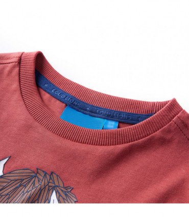 Kids' T-shirt with Long Sleeves Burnt Red 140