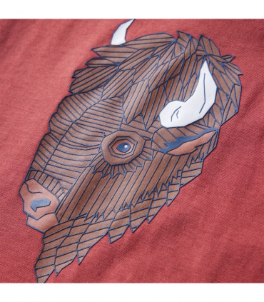 Kids' T-shirt with Long Sleeves Burnt Red 92