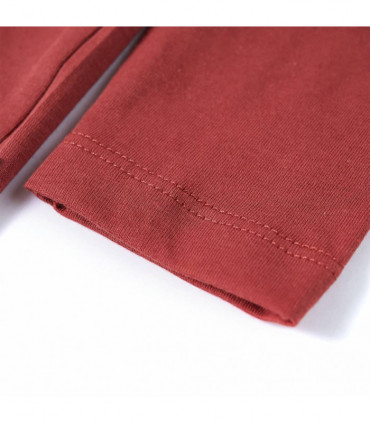 Kids' T-shirt with Long Sleeves Burnt Red 92