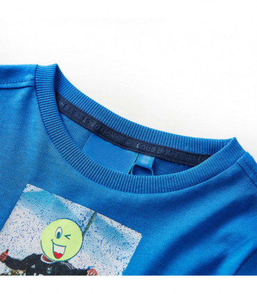 Kids' T-shirt with Long Sleeves Cobalt Blue 104