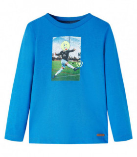 Kids' T-shirt with Long Sleeves Cobalt Blue 116
