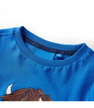 Kids' T-shirt with Long Sleeves Cobalt Blue 128