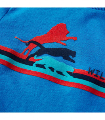 Kids' T-shirt with Long Sleeves Cobalt Blue 128