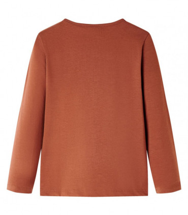 Kids' T-shirt with Long Sleeves Cognac 104
