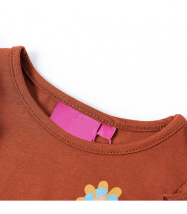 Kids' T-shirt with Long Sleeves Cognac 104