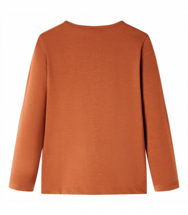 Kids' T-shirt with Long Sleeves Cognac 104