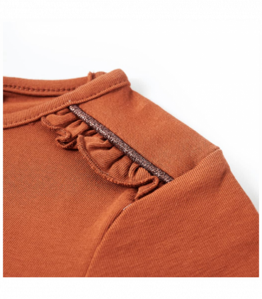 Kids' T-shirt with Long Sleeves Cognac 104