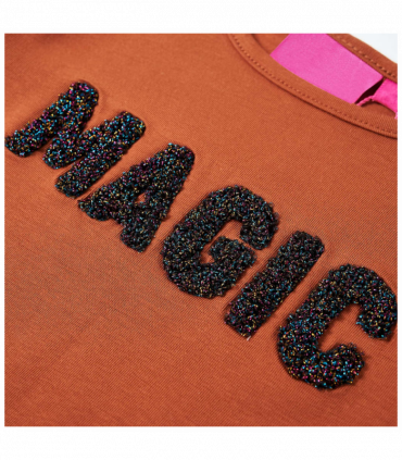 Kids' T-shirt with Long Sleeves Cognac 104