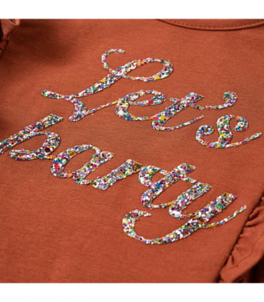 Kids' T-shirt with Long Sleeves Cognac 116