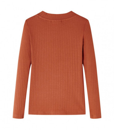 Kids' T-shirt with Long Sleeves Cognac 116