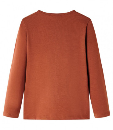 Kids' T-shirt with Long Sleeves Cognac 116