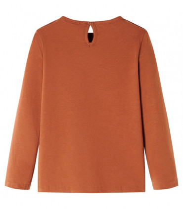 Kids' T-shirt with Long Sleeves Cognac 116