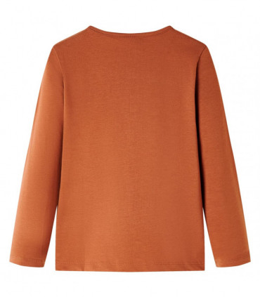 Kids' T-shirt with Long Sleeves Cognac 116