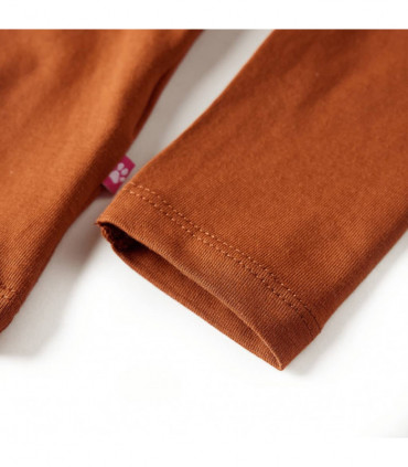 Kids' T-shirt with Long Sleeves Cognac 128