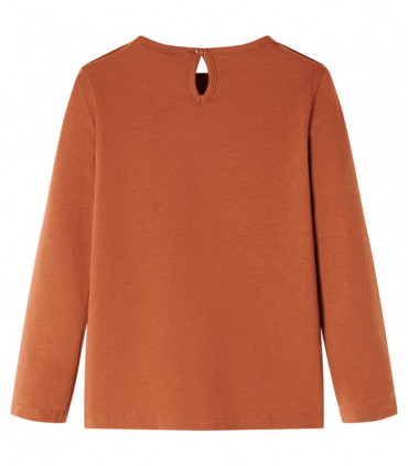 Kids' T-shirt with Long Sleeves Cognac 140