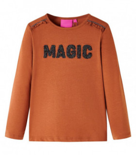 Kids' T-shirt with Long Sleeves Cognac 140