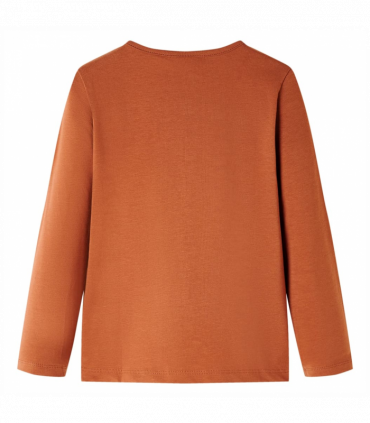 Kids' T-shirt with Long Sleeves Cognac 140