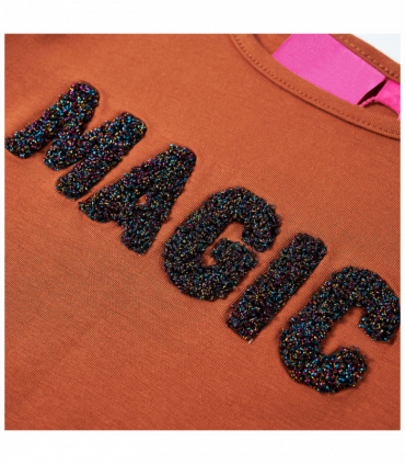 Kids' T-shirt with Long Sleeves Cognac 140