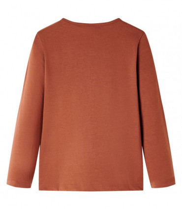 Kids' T-shirt with Long Sleeves Cognac 92